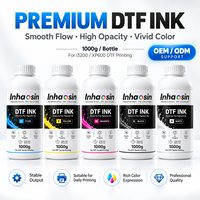 Set Tinta DTF CMYK Putih 5 Warna Kepadatan Tinggi untuk Pencetakan Kanvas Denim Hoodie, Film Bubuk Aliran Halus Vivid, Langsung dari Pabrik