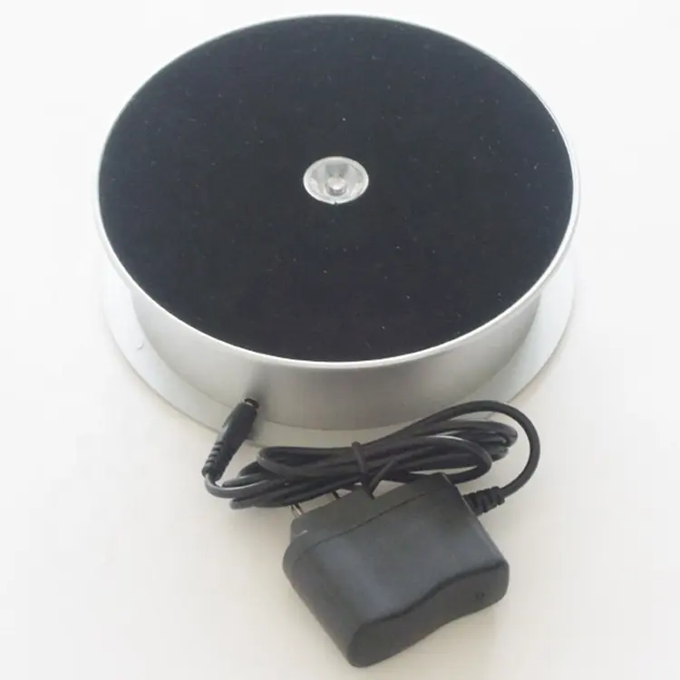 AC adapter draaitafel display | batterij powered rotating display stand | Plaat diameter 20cm | belasting gewicht 2 kg
