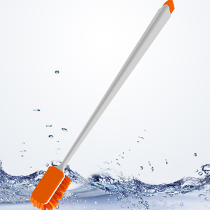 Brosse d'aquarium économique à long manche, double tête souple et rigide pour l'élimination des algues dans les coins morts, pour l'entretien des aquariums domestiques - Product Image 1