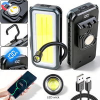 Lampe de travail LED portable, projecteur, lampe torche, batterie rechargeable intégrée, étanche, magnétique, lampe de réparation automobile d'urgence
