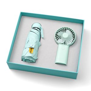 Paraguas Plegable Portátil Promocional al por Mayor con Logotipo Personalizado, Paraguas Manual de Tres Pliegues con Ventilador - Product Image 2
