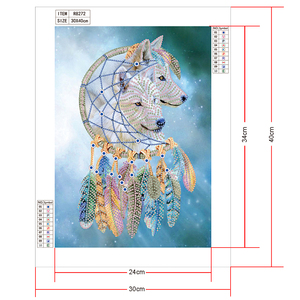 <span class=keywords><strong>Peinture</strong></span> Diamant 5D <span class=keywords><strong>Moderne</strong></span> Imprimée DIY pour Adultes, Broderie de Strass Faite à la Main, Formes Spéciales : Carillon Éolien, <span class=keywords><strong>Loup</strong></span>, Nature Morte - Product Image 5