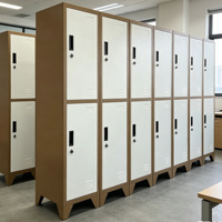 Casier en acier commercial à 2 portes pour vêtements, armoire métallique colorée pour salle de sport, vente en gros