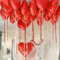 20 Ballons Cœur en Aluminium pour la Saint-Valentin et la Fête des Mères, 10 pouces, Rouge, Forme Cœur, Hélium, Décorations Durables pour Mariage
