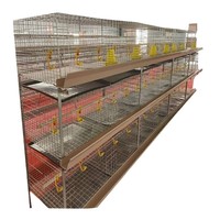 Cage verticale en acier galvanisé en forme de H empilée pour poulets de chair nouvelle condition poulailler ferme oiseau couche batterie Cages