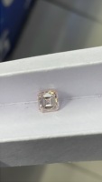 Diamant de laboratoire Starsgem 3 carats, taille Asscher, couleur Fancy Light, pour sertissage de bague