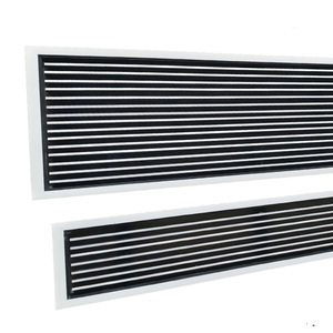 Custom Made ABS Louvered Air <b>Vent</b> Grille Rectangle 1/8 In Bar Spacing Adjustable <b>Ceiling</b> Mount Minimalist Design Strip Outlet - Product Image 1