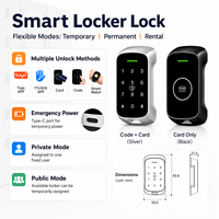 Serrure électronique intelligente sans clé Kemuu en alliage d'aluminium, système de verrouillage de porte de casier RFID NFC Cloud pour hôtel, école, salle de sport