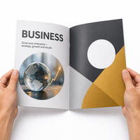 Brochure, catalogue et dépliant personnalisés en papier kraft couché avec impression offset et gaufrage, fabriqués à Jiangsu à prix abordable