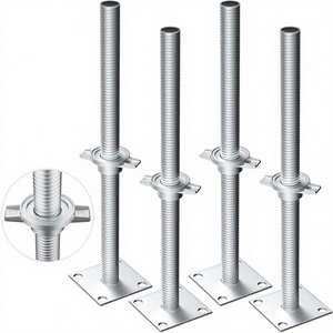 Lot de 4 vérins de nivellement creux robustes de 17 po, réglables, en acier galvanisé, style Baker, pour ponts et sols inégaux - Product Image 1