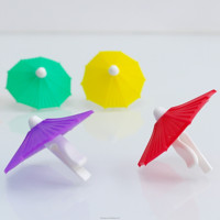 La meilleure qualité 6 pièces Silicone parapluie maison Bar accessoires verre à vin breloques Silicone verre marqueur