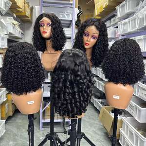 Peluca de Cabello Humano Remy Vietnamita al por Mayor con Encaje Frontal Transparente, Sin Pegamento, Corte Bob Corto, Doble Trama - Product Image 4