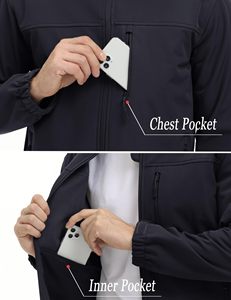 Áo khoác gió nam may đo, áo khoác nỉ nhẹ, áo khoác chống gió, áo khoác làm việc, áo khoác mềm chống nước, áo khoác đi bộ đường dài - Product Image 3