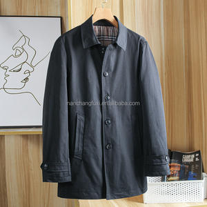 Printemps automne hommes veste en Polyester décontractée longue <span class=keywords><strong>Section</strong></span> de <span class=keywords><strong>grande</strong></span> taille coton <span class=keywords><strong>Section</strong></span> légère coupe-vent vestes pour hommes - Product Image 3