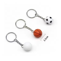 2026 Metaalbewerkingsfabriek Op Maat Gemaakt 3D Verzilverde Kerst Sleutelhanger Tennis Baseball Golf Volleybal Basketbal Sportbal