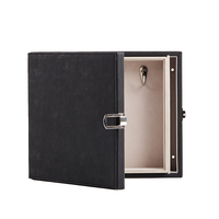 Boîte de rangement sécurisée pour clés en cuir de luxe, à fixation murale avec serrure à combinaison, organiseur de clés