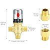 Válvula mezcladora termostática de latón de 1/2 NPT para control de agua fría y caliente en calentadores de agua, fácil instalación - Product Image 4
