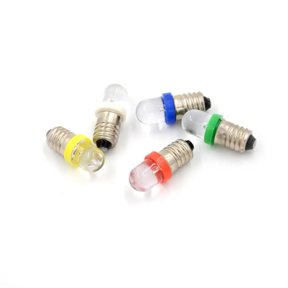 Lot Low Power Gloeilamp Verbruik E10 LED Schroef Base Indicator Lamp Koud Wit 6 V/12 V/ 24V DC