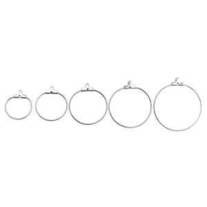 Colgantes de acero inoxidable de 20 mm y 40 mm, redondos, abiertos, en espiral, para la fabricación de pendientes, componentes de joyería. - Product Image 5
