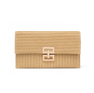 Portefeuille en cuir de vachette pour femme, personnalisé avec boucle originale, mini pochette tendance, doublure en cuir - Product Image 1