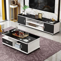Meuble TV Moderne Minimaliste Lumière Luxe Table Basse Combinaison Salon, Chambre Meuble TV Économique