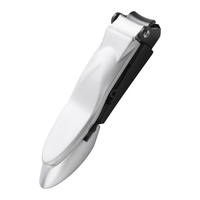 WELLFLYER NC-589 Nouveauté Coupe-ongles en acier inoxydable pour doigts et orteils avec récupérateur – Soin personnel