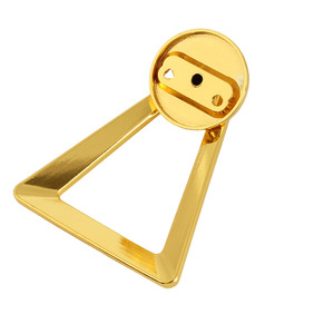 Tirador de Cajón Geométrico Dorado de Aleación de Zinc, Anillo Minimalista para Gabinete, Diseño Oculto de un Solo Orificio - Product Image 2