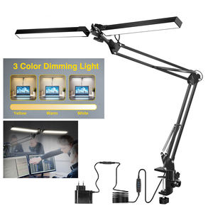 Lampe de bureau à LED Upgrade Long Metal Swing Arm Desk Lamp With Clamp Eye-Caring Dimmable Architect Task Lamp 3 Color Modes - Product Image 1