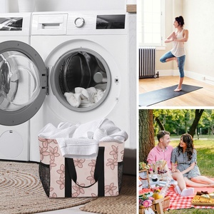 Hawaii Lehau Flower Custom Design With Logo <b>HandBag</b> Large Capacity Women Tote Reusable Shopping Cooler Bag for Women - Product Image 6