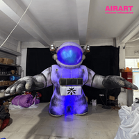 Astronaute gonflable géant personnalisé 3M avec lumières LED, grand modèle gonflable d'astronaute pour exposition, centre commercial, événement