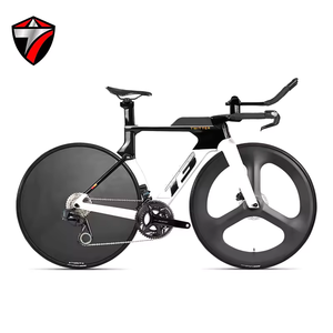 Bicicletta da Strada con Ruota Anteriore a Tre Razze e Posteriore Chiusa in Carbonio, Cambio Elettronico a 24 Velocità, Freno a Disco Idraulico, Forcella Leggera con Sospensione - Product Image 3