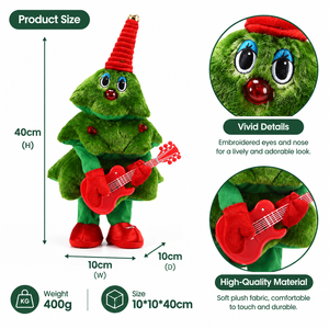 Albero di Natale Danzante Elettrico Personalizzato all'Ingrosso, Giocattolo in Peluche Musicale Oscillante, Decorazione Natalizia, Regalo Promozionale, Fornitura all'Ingrosso - Product Image 1