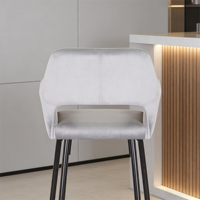 Tabouret de bar haut moderne de luxe en fer, chaise de bar pivotante simple, tabouret d'îlot pour bar à domicile, haut de gamme commercial