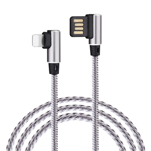 Codo Nylon trenzado carga rápida datos cargador 3a para <span class=keywords><strong>Iphone</strong></span> <span class=keywords><strong>tipo</strong></span> C Micro juego 90 grado de <span class=keywords><strong>cable</strong></span> usb - Product Image 1