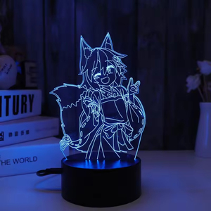 Veilleuse LED 3D en acrylique avec télécommande tactile moderne, personnages de dessins animés, petite, pour la décoration de la chambre des enfants - Product Image 3