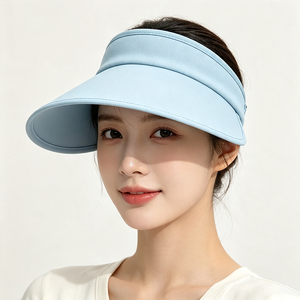 หมวกบังแดดทรงโค้งแบบยูนิเซ็กซ์ UPF50+ ป้องกันรังสียูวี ด้านบนโปร่ง ปรับได้ เหมาะสำหรับกีฬา กิจกรรมกลางแจ้ง กอล์ฟ ท่องเที่ยว ชายหาด - Product Image 1