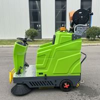 Nettoyeur de sols autoporté SP-1200plus avec nettoyeur haute pression et canon à brouillard, machine de nettoyage de routes industrielle électrique pour usine