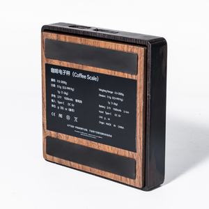 ठोस लकड़ी की उपस्थिति काले डिजिटल बैटरी संचालित रसोई कॉफी पैमाने 0.1 ग्राम - Product Image 3