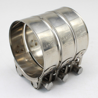 Collier de serrage réglable à boulon en T en acier inoxydable, kit de bride de serrage VBand à dégagement rapide, collier de serrage pour tuyau d'échappement V-Band