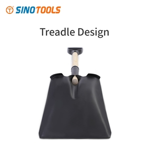 مجرفة يدوية للحدائق ذات مقبض خشبي قصير مربع الشكل، أداة حفر للحدائق - Product Image 2