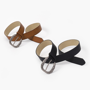 Ceinture en cuir véritable pour femme, vintage, faite à la main, noir, marron, boucle en alliage personnalisable, largeur 1,53 pouce, longueur 32-41 pouces, fabriquée au KH - Product Image 2