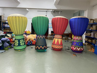 Djembe gonflable coloré personnalisé et tambours africains avec lumière LED pour la décoration de l'événement