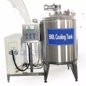 خزان تبريد الحليب من الفولاذ المقاوم للصدأ بسعات 100 و200 و300 و500 و1000 و2000 و10000 لتر، آلة تبريد العصير، ثلاجة لتخزين الحليب - Product Image 1
