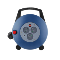 Pheiyon CE GS Compact 10M Boîtier enrouleur de câble européen mini 3 prises USB-C H05VV-F 16A avec disjoncteur thermique IP20 pour atelier