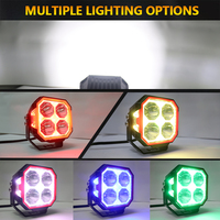 Barre de phares LED en aluminium OEM de 3 pouces avec modules modulaires de 40W, faisceau spot IP68, DRL ambre pour Jeep 4x4 UTV ATV, vente en gros