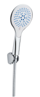 Ensemble de pommeau de douche pressurisé à cinq vitesses, bras de douche chromé en plastique ABS, buse de pulvérisation simple, accessoires de salle de bain