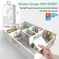 Commutateur de relais sans fil intelligent Tuya Wifi étanche IP66 fonctionne avec Alexa et Google Home 3 voies 10A Max Current