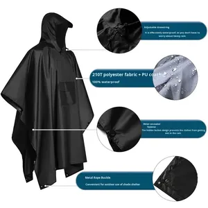 New 3 in 1 Modern Outdoor Waterproof for Camping Multifunction Lightweight Large Rainwear for Hiking & Travel - Product Image 1