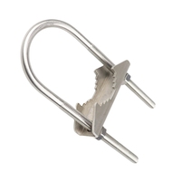 Serre-câble en U à mâchoires dentelées en acier inoxydable pour panneau solaire, support de fixation robuste pour antenne, fixation en U pour usage extérieur (pouces)