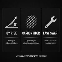 Guidon de scooter électrique Carbonrevo en aluminium pour la conduite hors route, performance stable, pièce de rechange